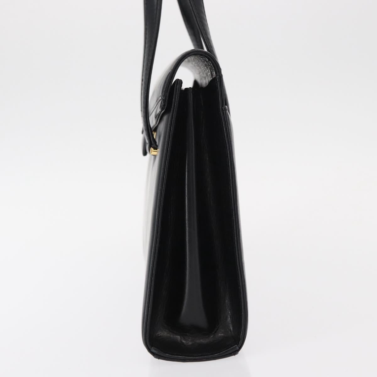 GIVENCHY Hand Bag Leather Black Gold