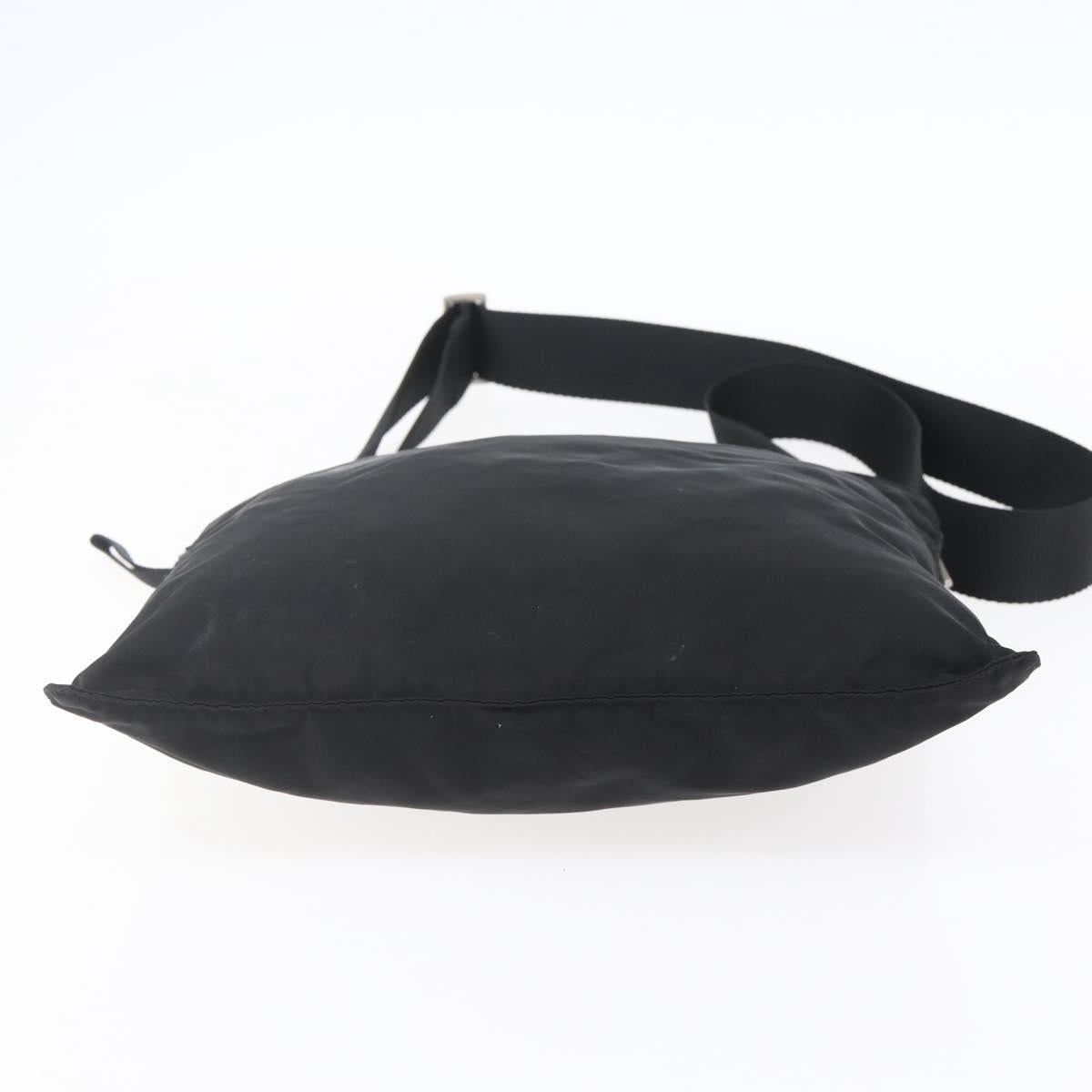 PRADA Shoulder Bag Nylon Black Silver