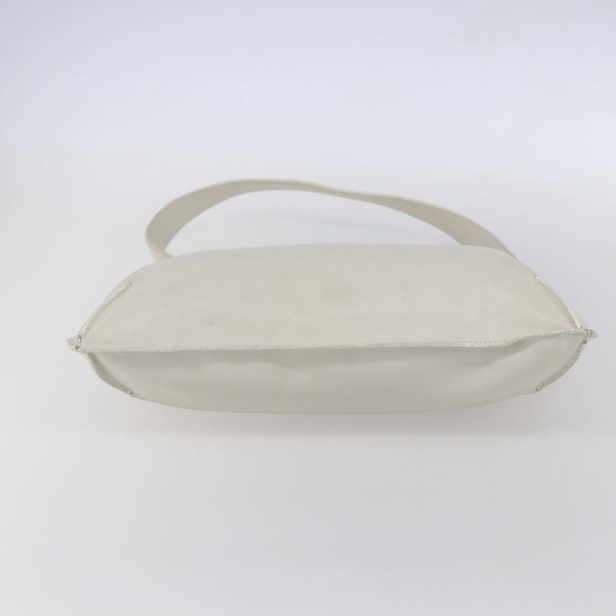 LOEWE Shoulder Bag Leather White Silver