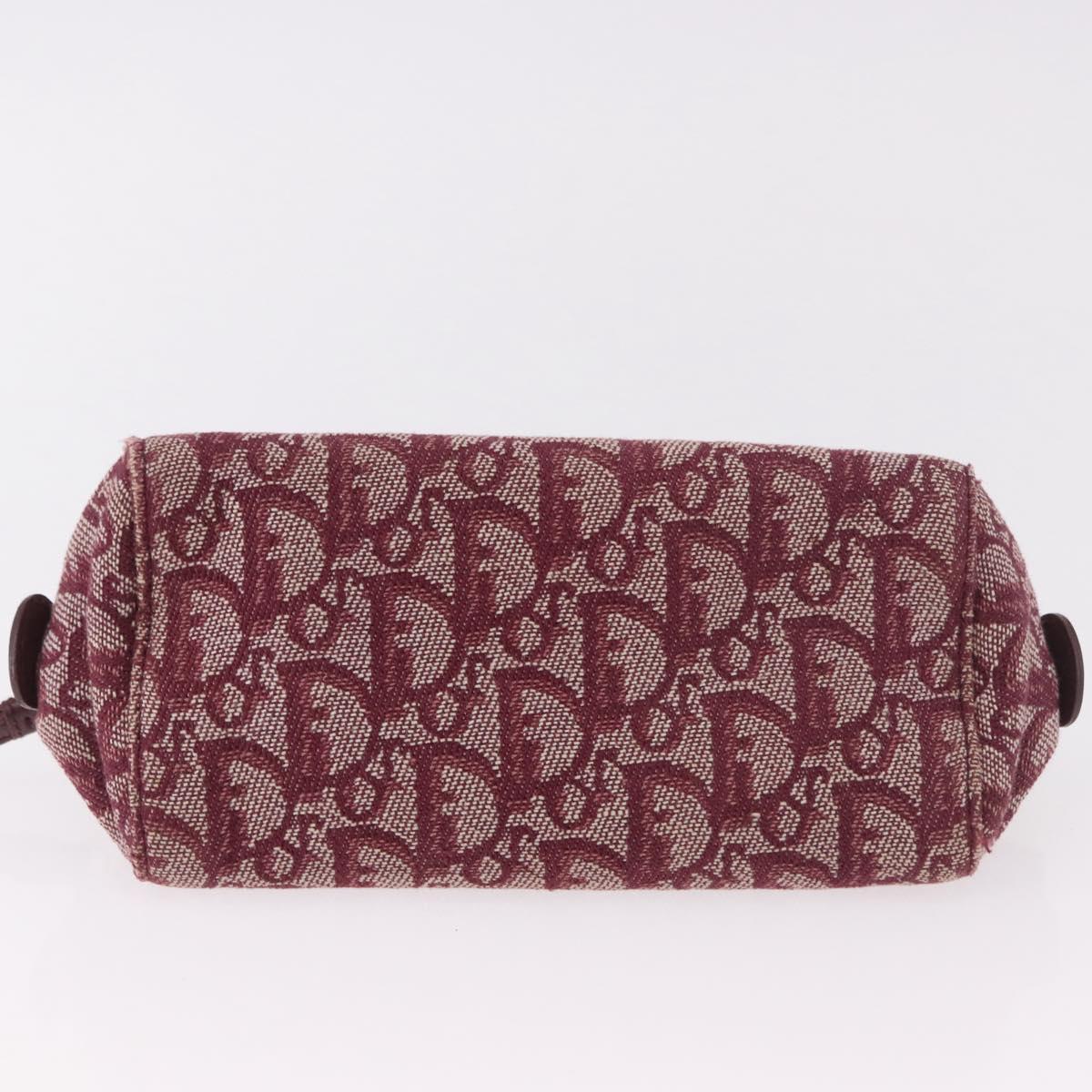Christian Dior Trotter Canvas Pouch Red Silver
