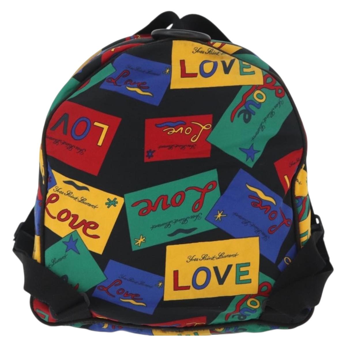 SAINT LAURENT Backpack Nylon Multicolor Gold