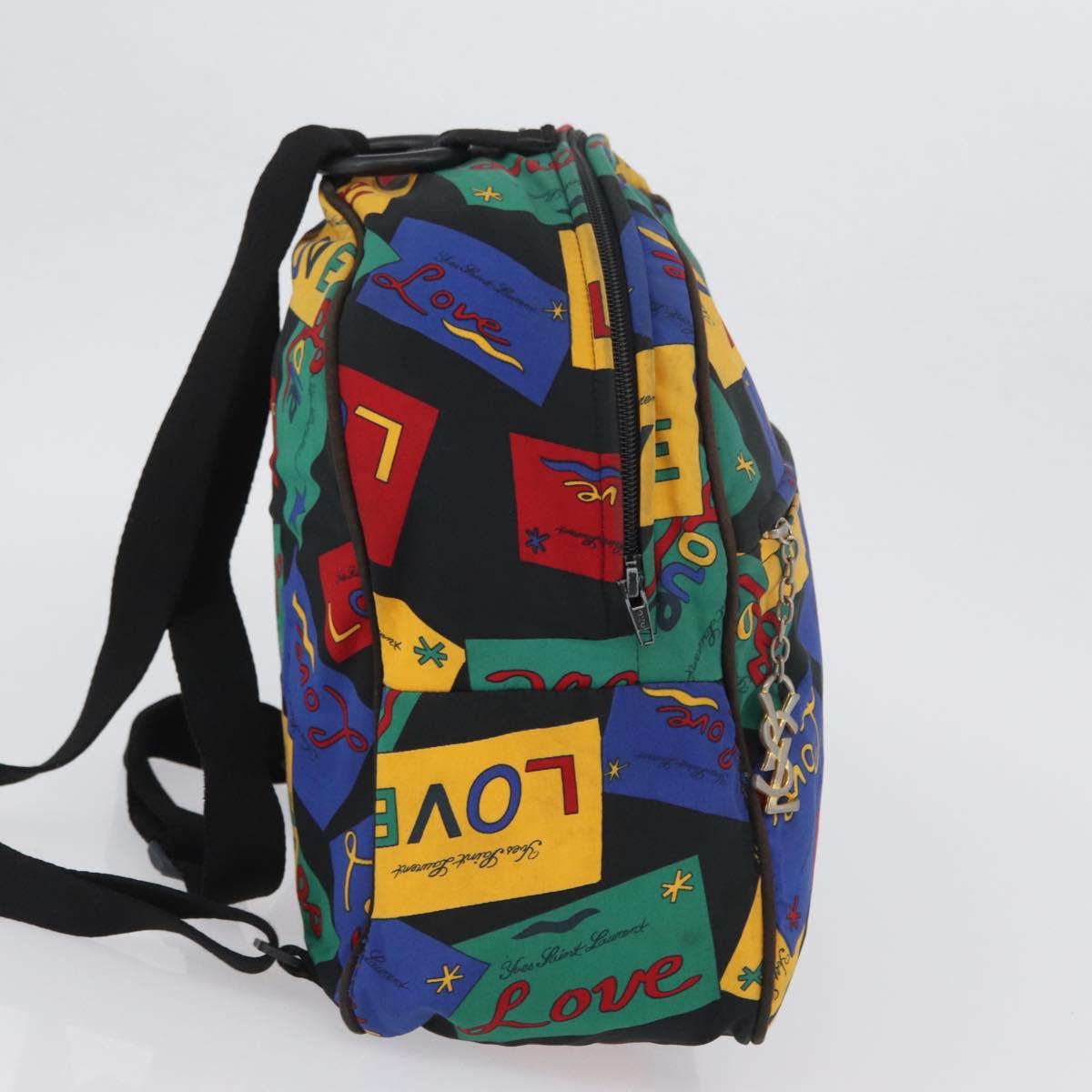 SAINT LAURENT Backpack Nylon Multicolor Gold