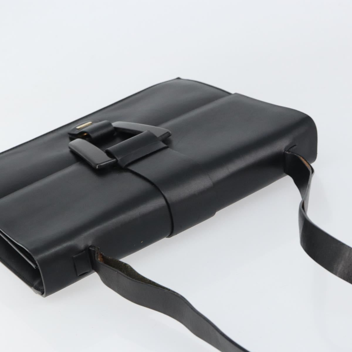 GUCCI Shoulder Bag Leather outlet Black Silver
