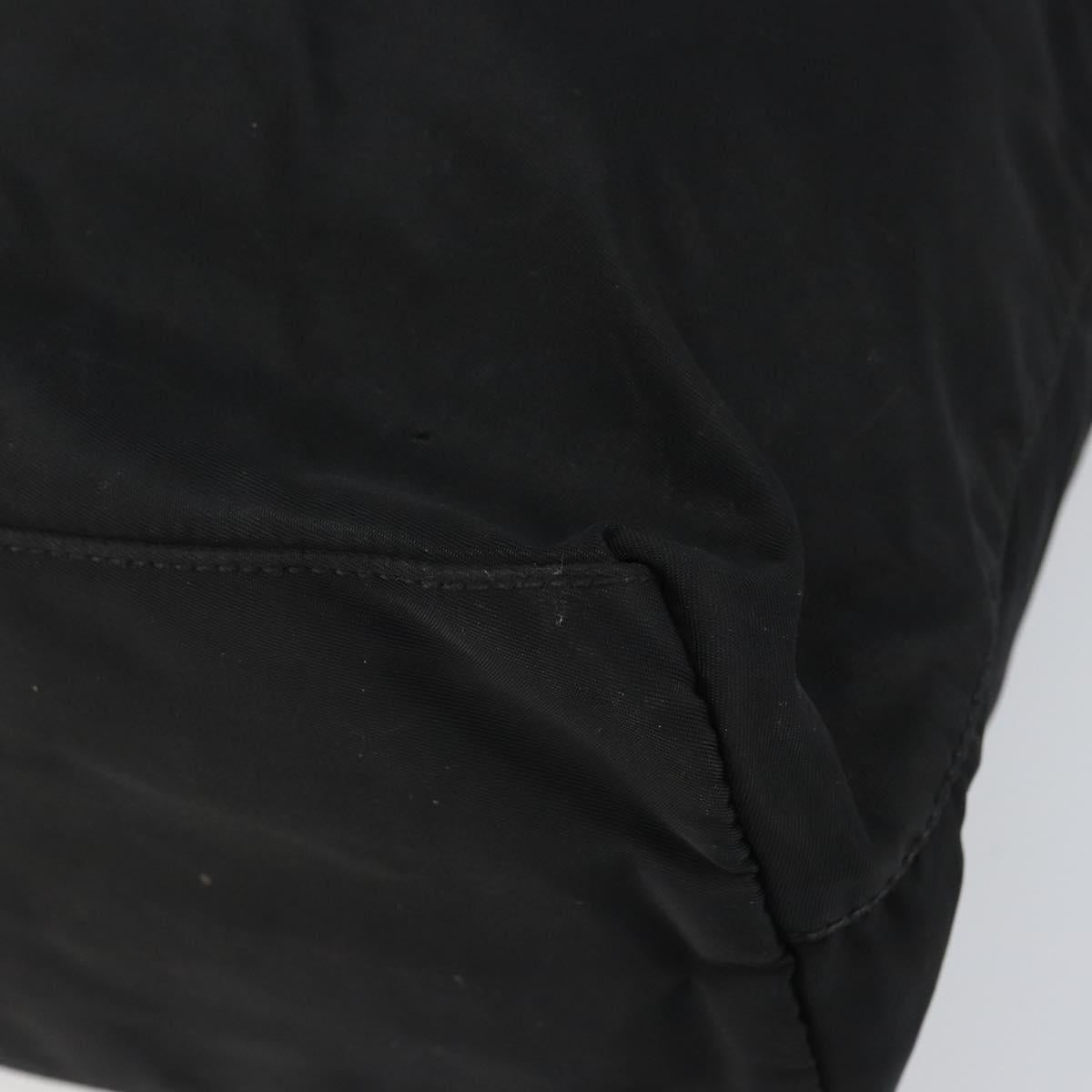 PRADA Tote Bag Nylon Black Silver