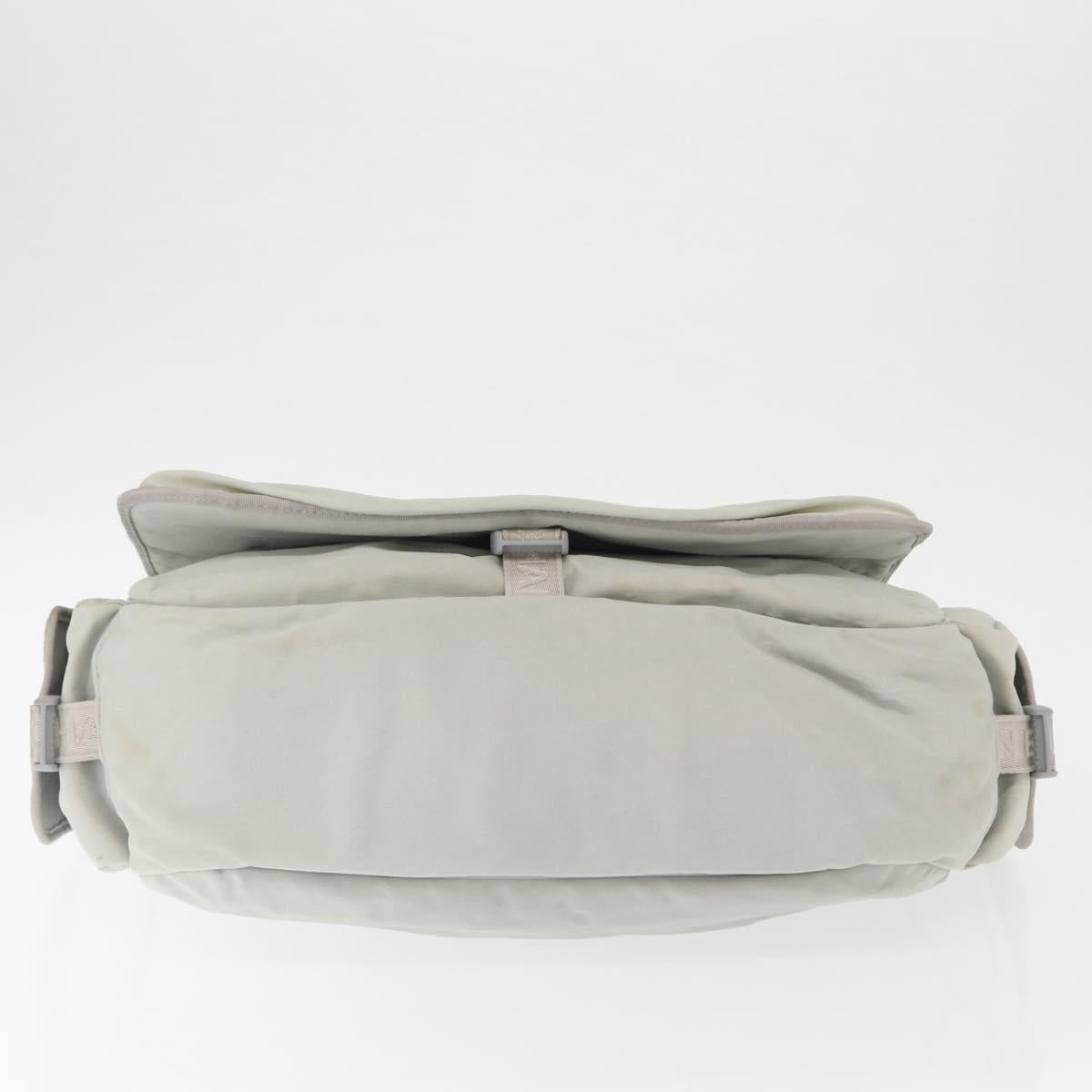 CHANEL Shoulder Bag Nylon Gray Silver CC