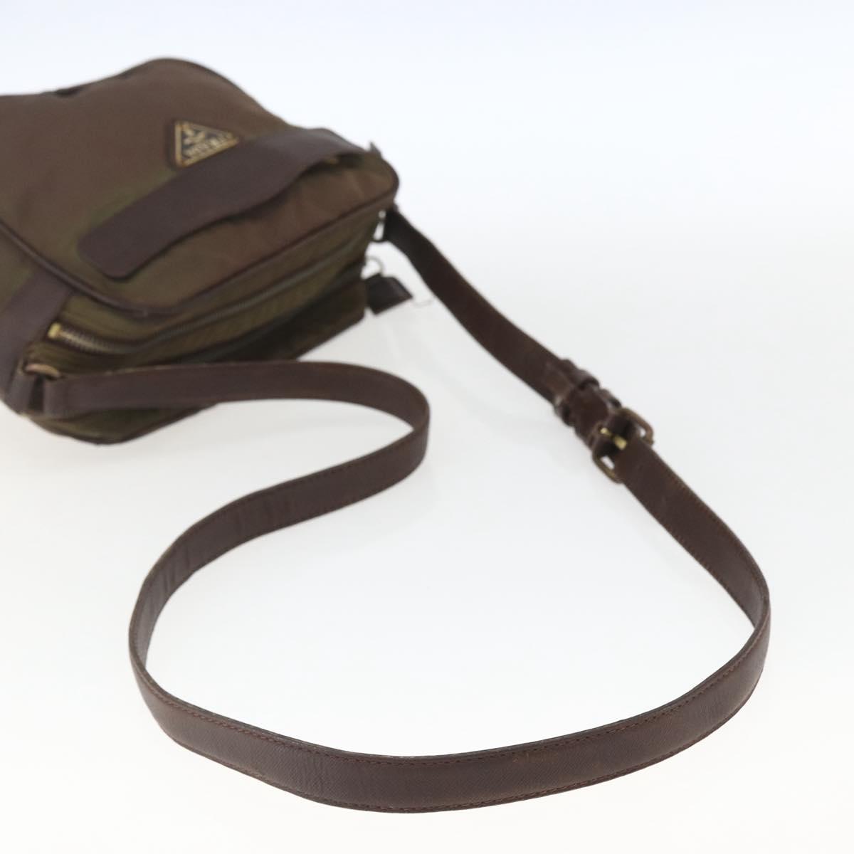 PRADA Shoulder Bag Nylon Brown