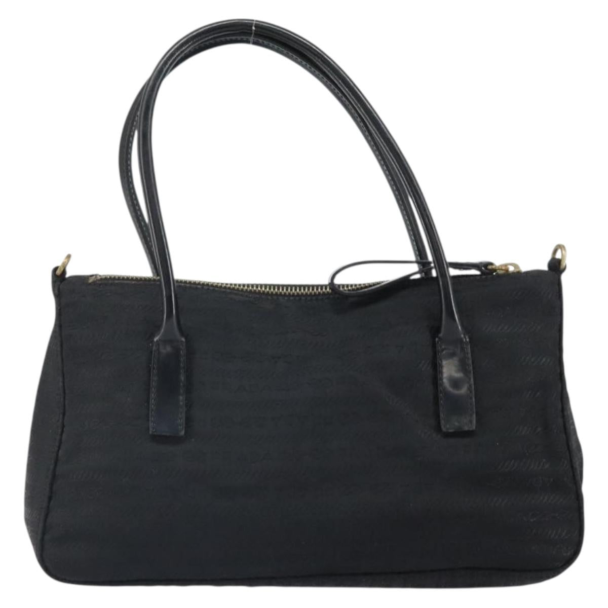 PRADA Hand Bag Nylon Black