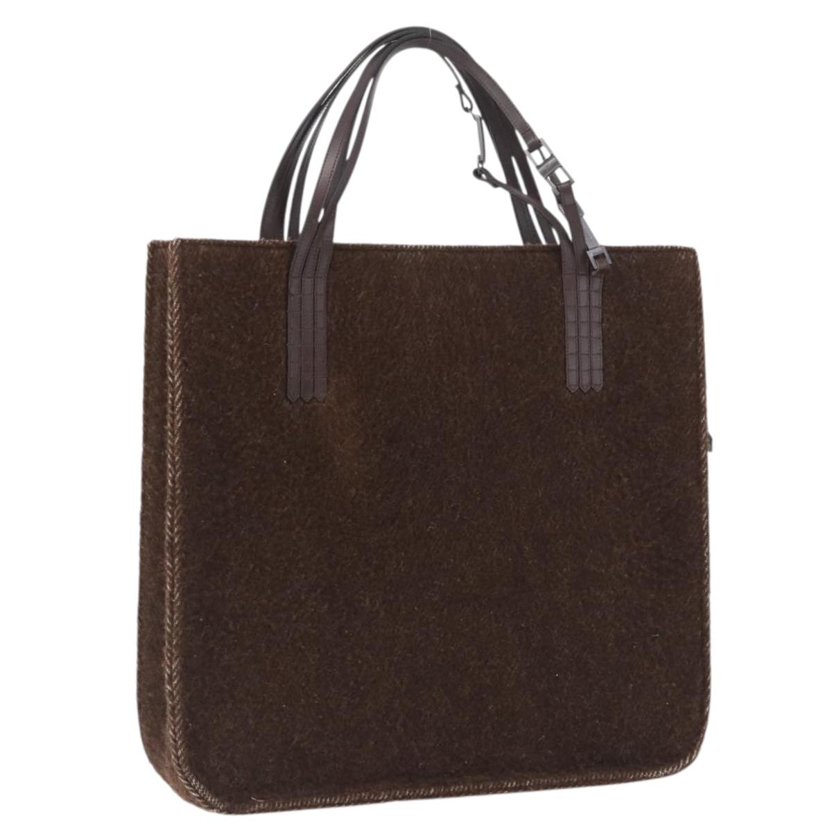 CHANEL Tote Bag Mouton Brown CC