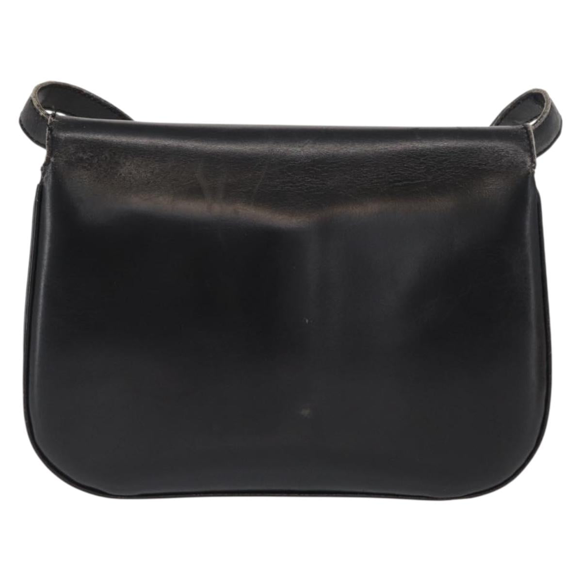 CELINE Shoulder Bag Leather Black Gold