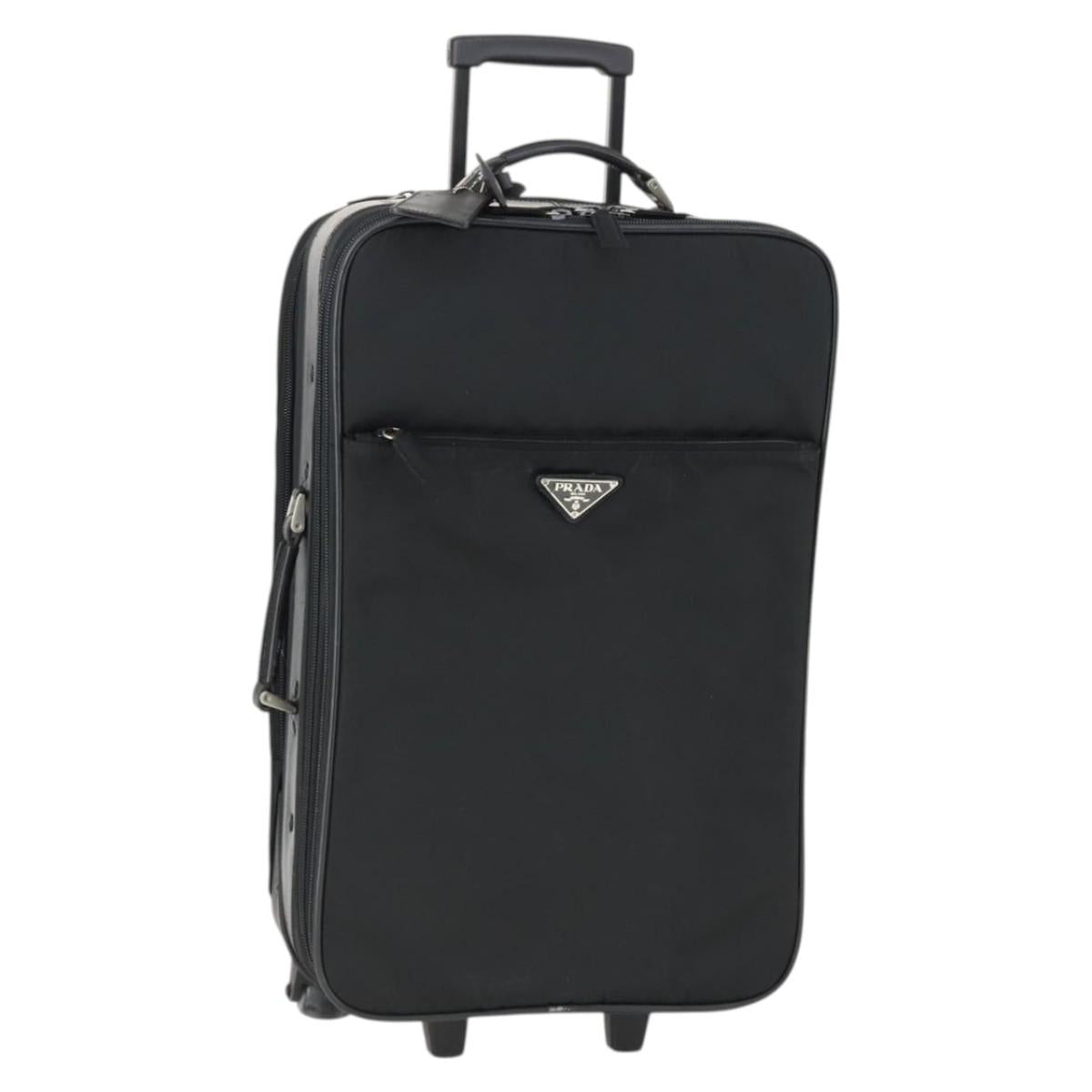 PRADA Carry Bag Nylon Black Silver