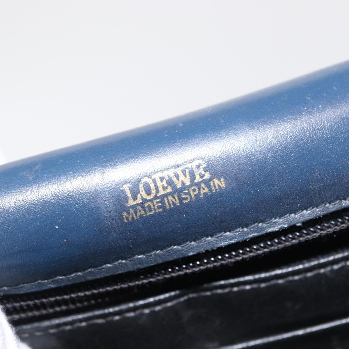 LOEWE Shoulder Bag Leather Blue