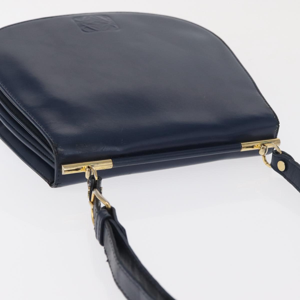 LOEWE Shoulder Bag Leather Blue