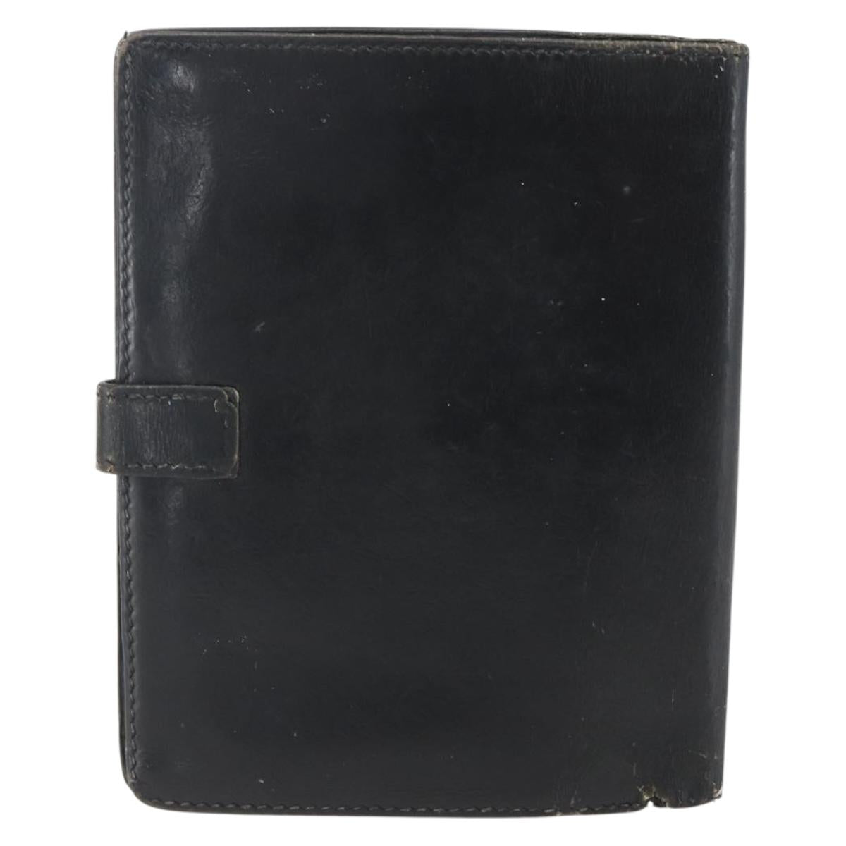 HERMES Saumur Diane Wallet Leather Black