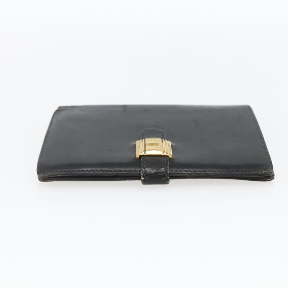 HERMES Saumur Diane Wallet Leather Black