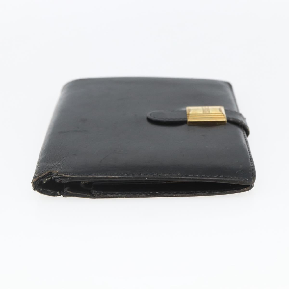 HERMES Saumur Diane Wallet Leather Black