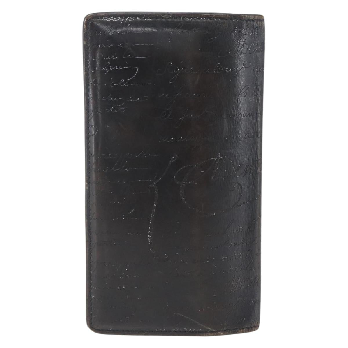 Berluti Long Wallet Leather Dark Brown