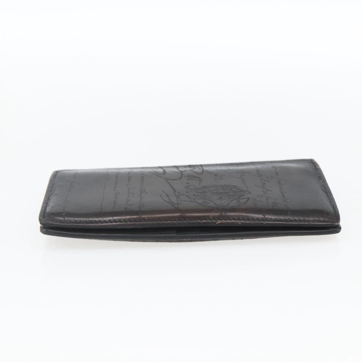 Berluti Long Wallet Leather Dark Brown