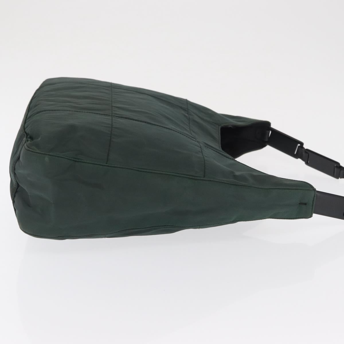 PRADA Tote Bag Nylon Khaki Silver