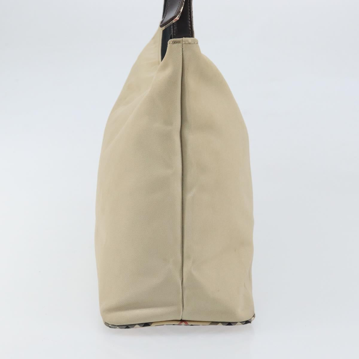 BURBERRY Shoulder Bag Nylon Beige Silver