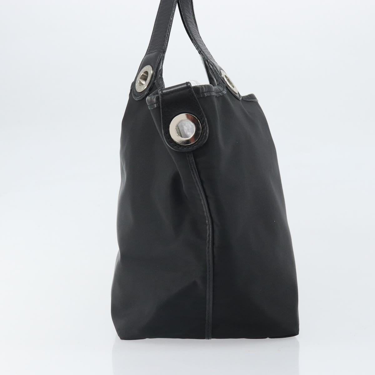 BURBERRY Hand Bag Nylon Black Silver