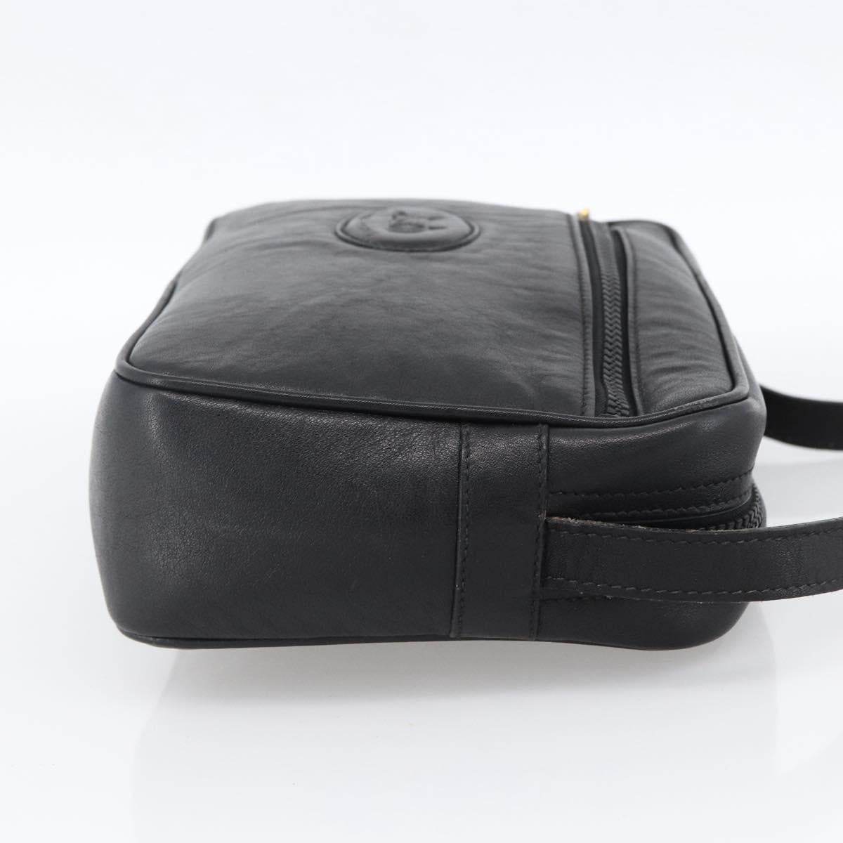 CELINE Shoulder Bag Leather Black Gold