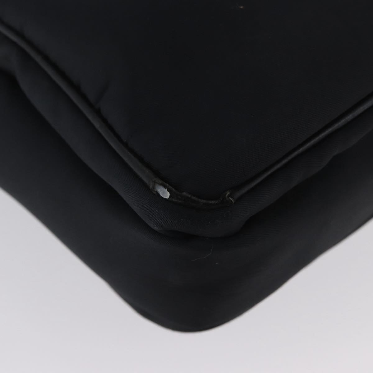 BURBERRY Nova Check Black label Hand Bag Nylon Silver Black