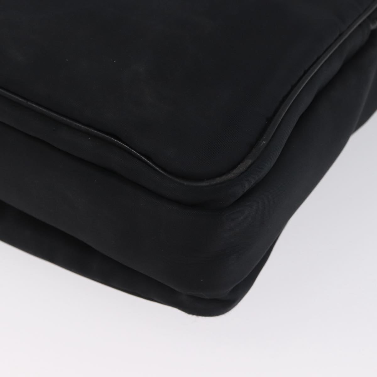 BURBERRY Nova Check Black label Hand Bag Nylon Silver Black