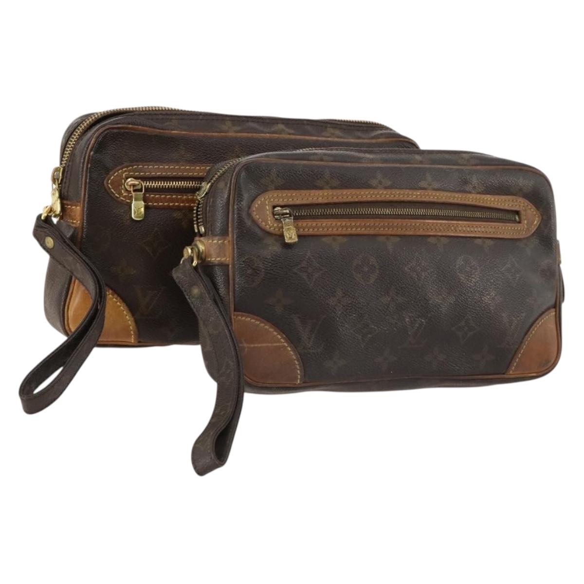 Louis Vuitton Monogram Clutch Bag 2 Set LV