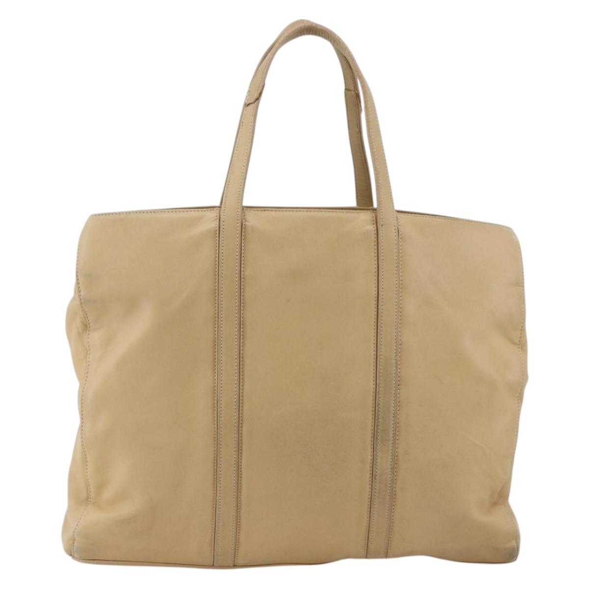 LOEWE Tote Bag Leather Beige Gold