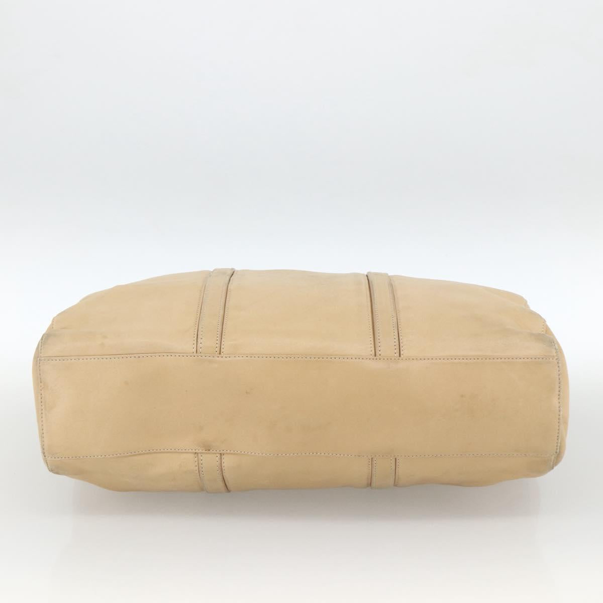LOEWE Tote Bag Leather Beige Gold