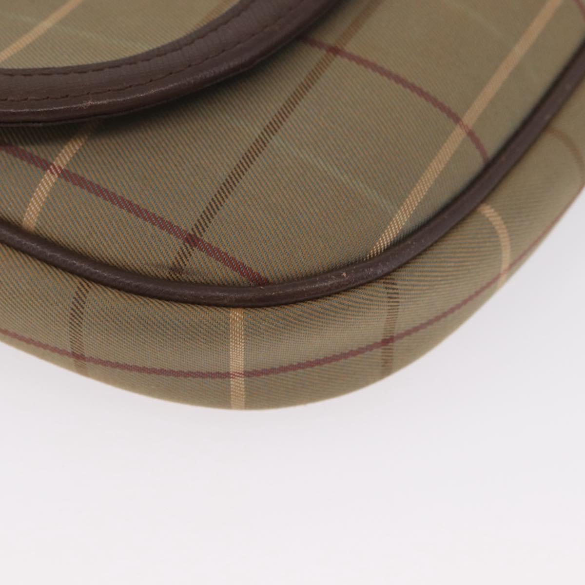 Burberrys Nova Check Shoulder Bag Canvas Brown Gold
