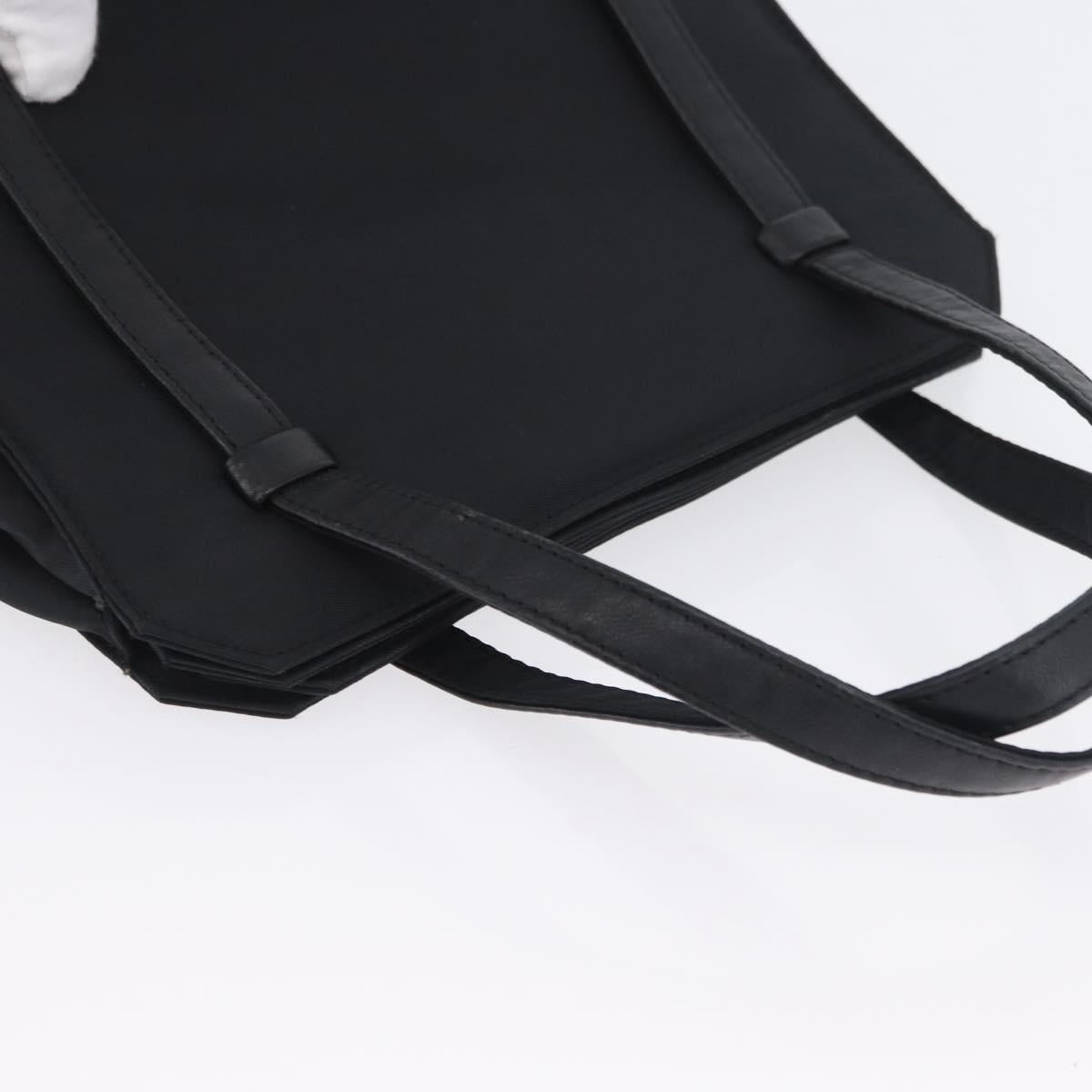 Gianni Versace Hand Bag Nylon Black Gold