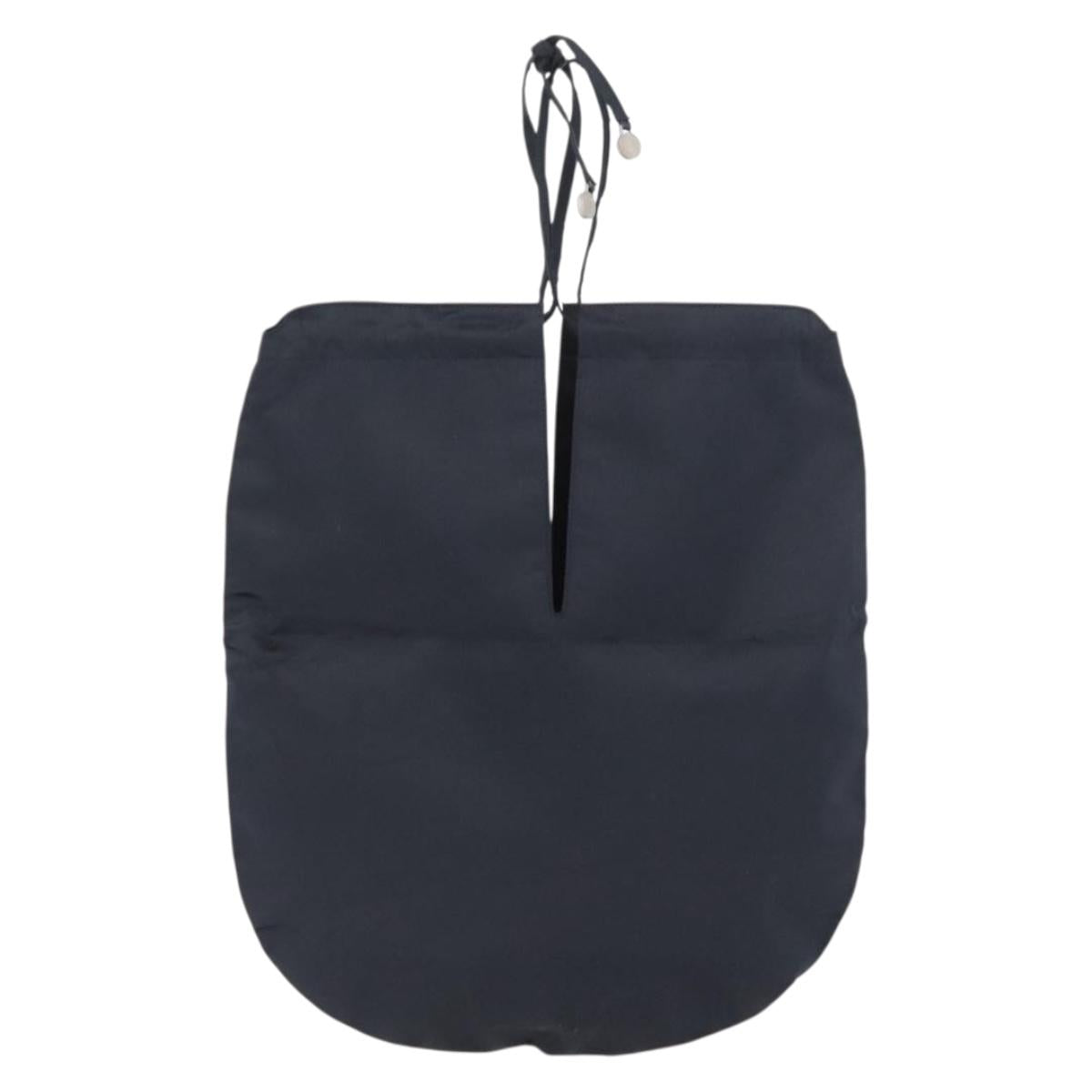CHANEL Drawstring bag Hand Bag Satin Navy CC