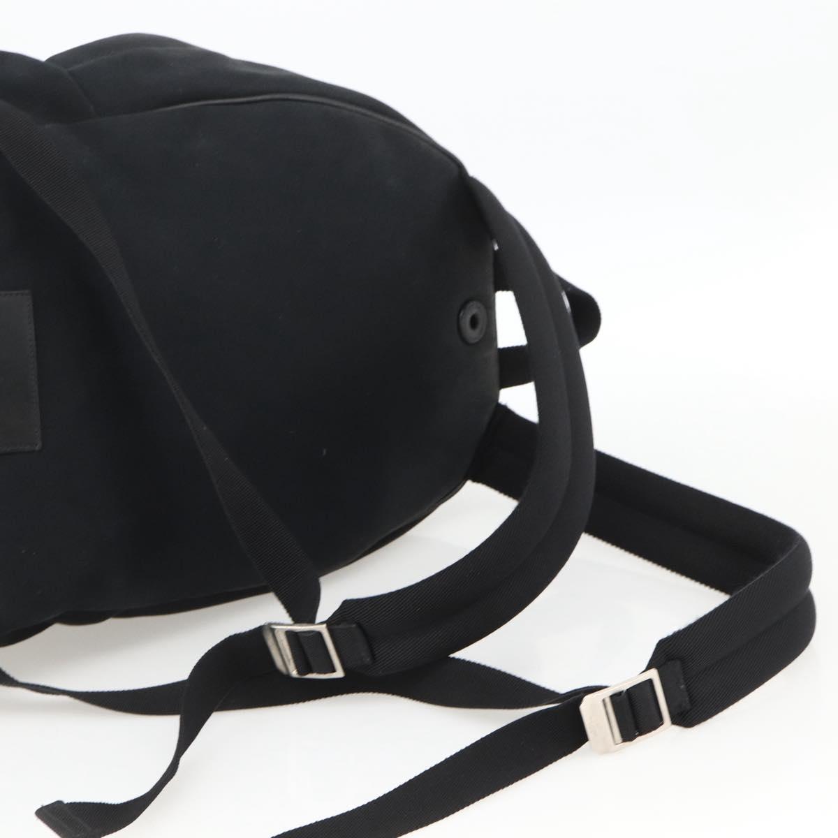 SAINT LAURENT Backpack Canvas Black Silver