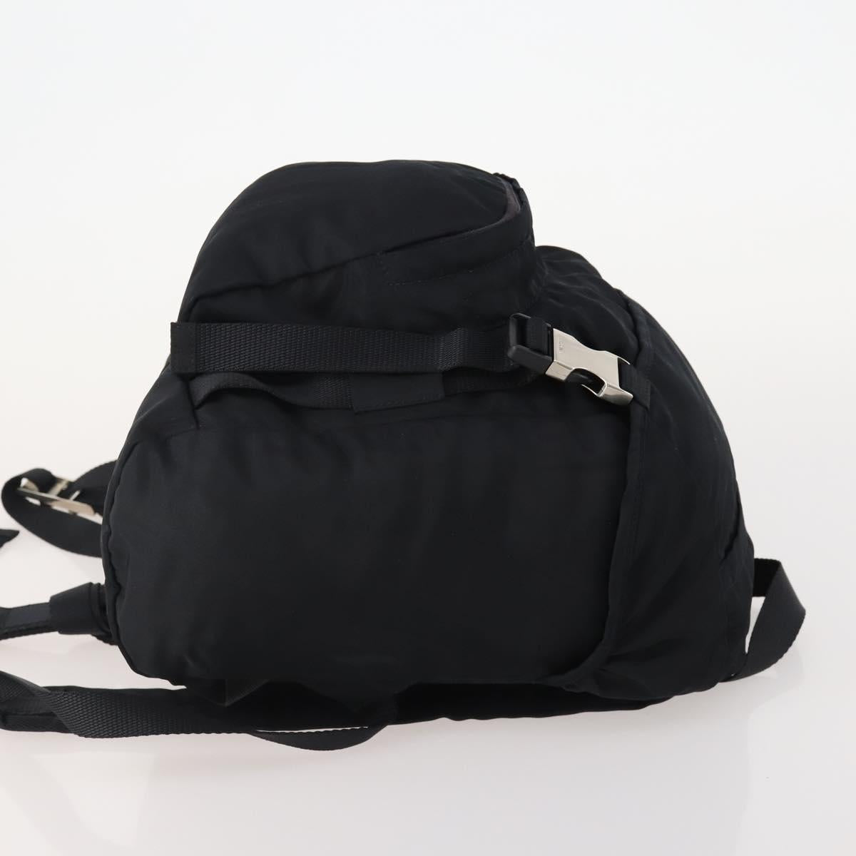 PRADA Backpack Nylon Black Silver