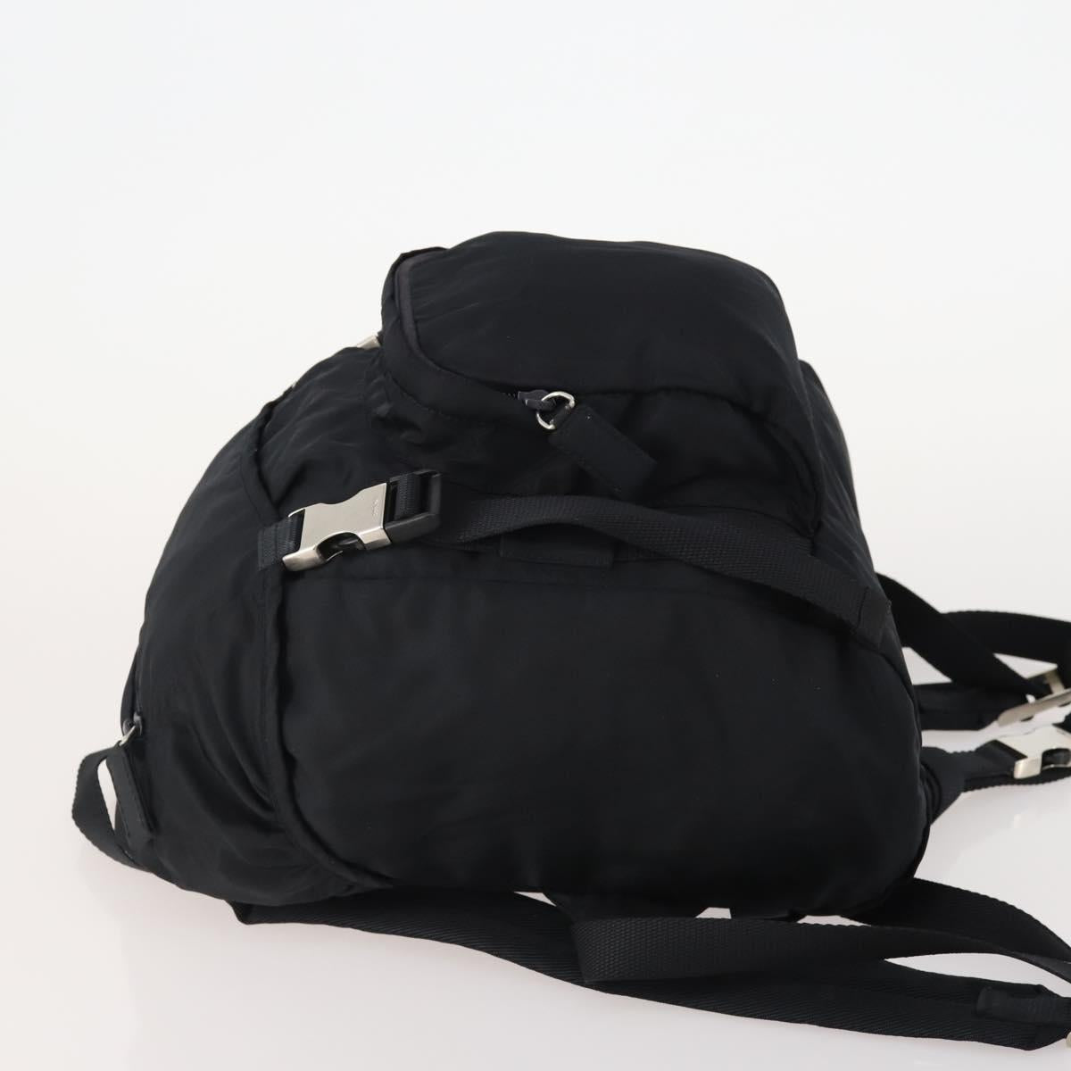 PRADA Backpack Nylon Black Silver
