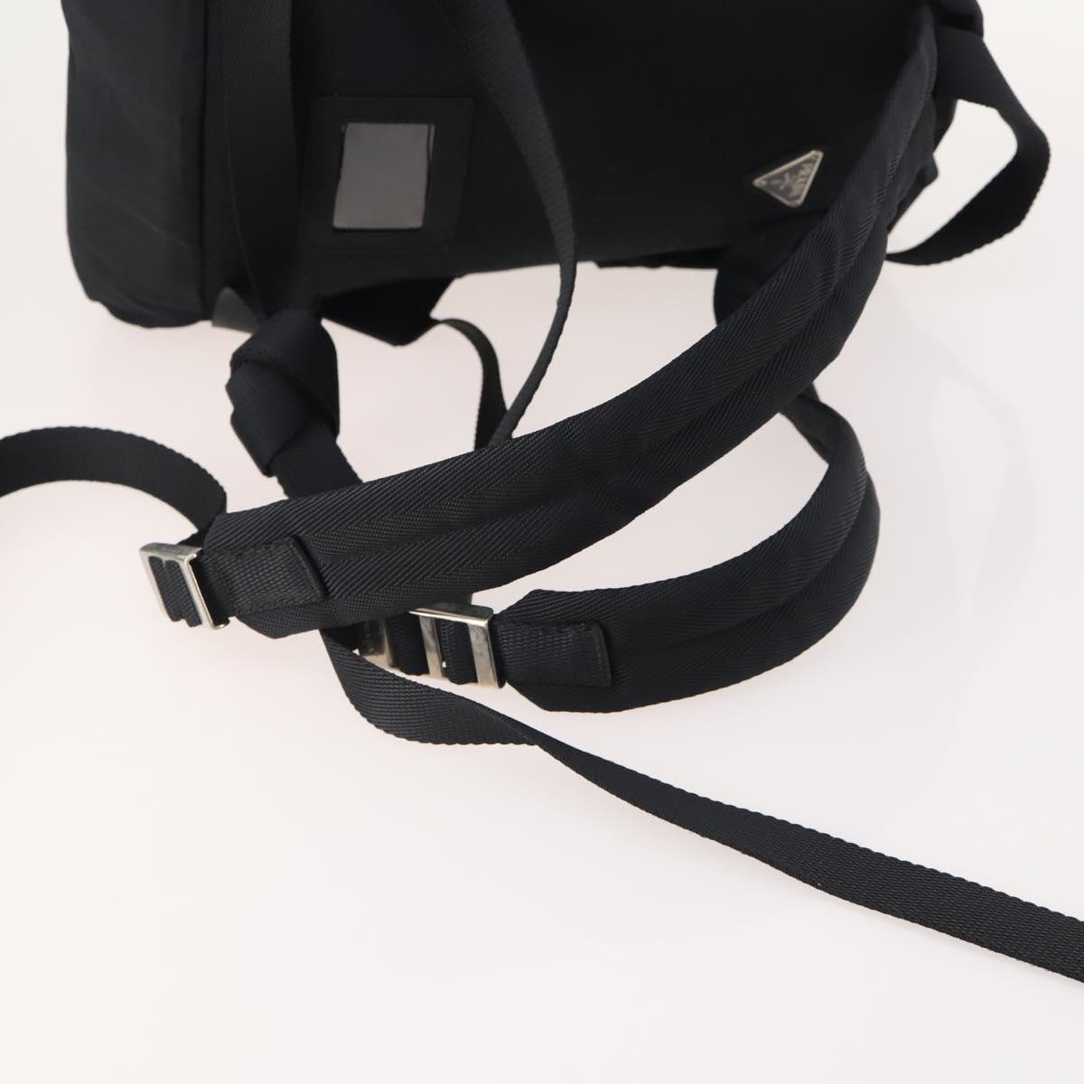 PRADA Backpack Nylon Black Silver