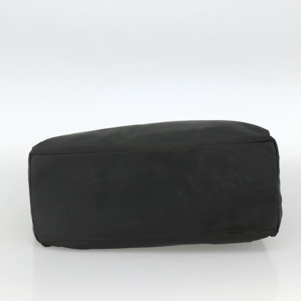 PRADA Hand Bag Nylon Gray Silver