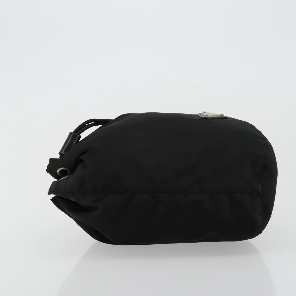 PRADA Purse Pouch Nylon Black Silver