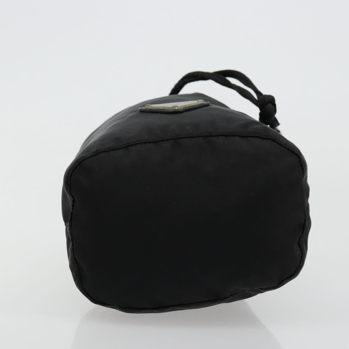 PRADA Purse Pouch Nylon Black Silver