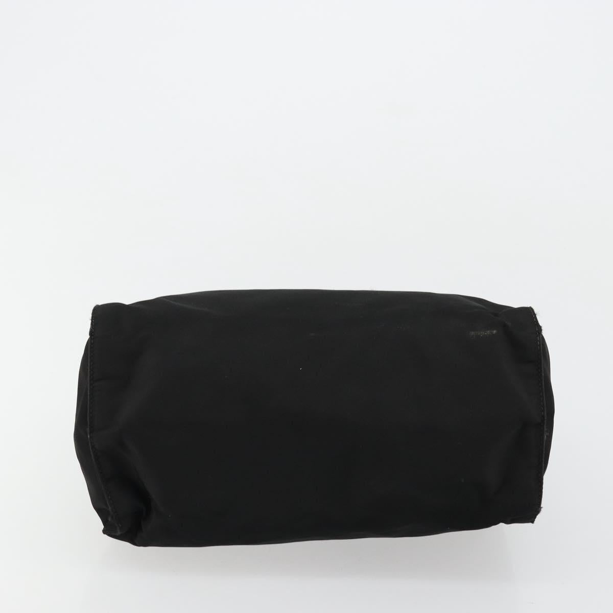 PRADA Chain Hand Bag Nylon Black Gold