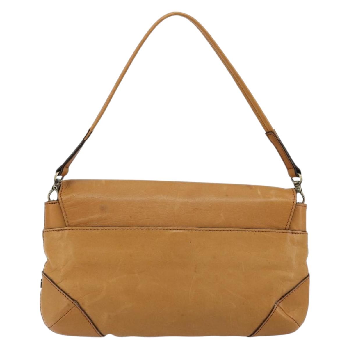 Chloe Shoulder Bag Leather Beige Gold