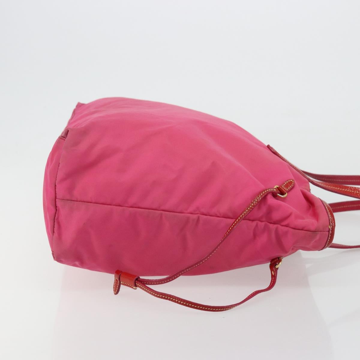 PRADA Tote Bag Nylon Pink Gold