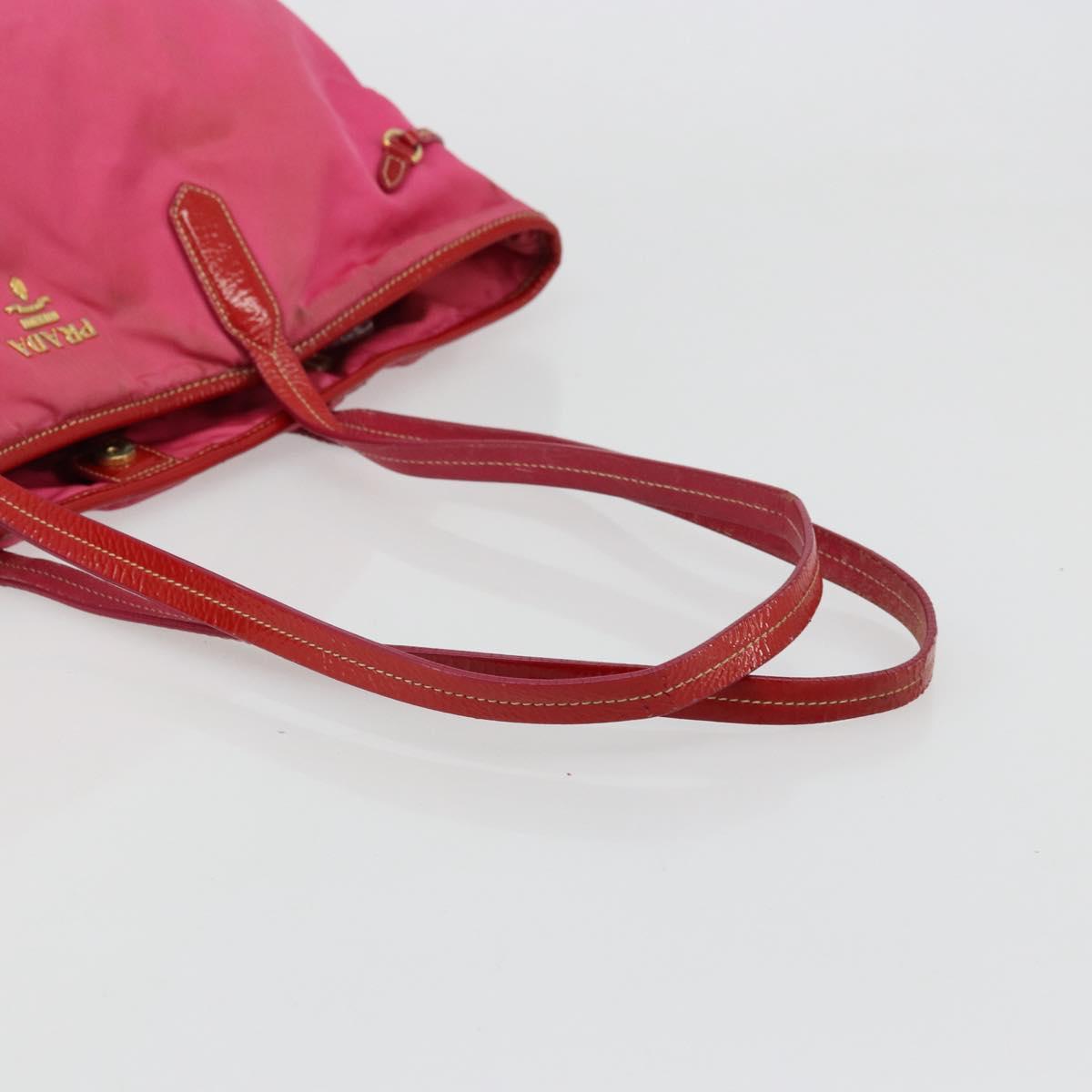 PRADA Tote Bag Nylon Pink Gold