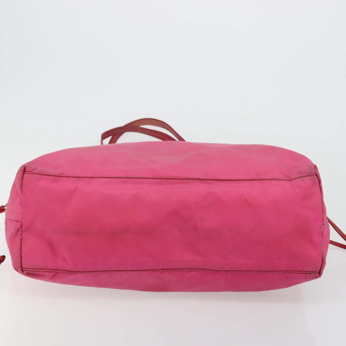 PRADA Tote Bag Nylon Pink Gold