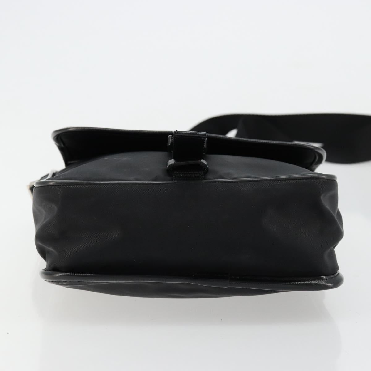 PRADA Shoulder Bag Nylon Black Silver