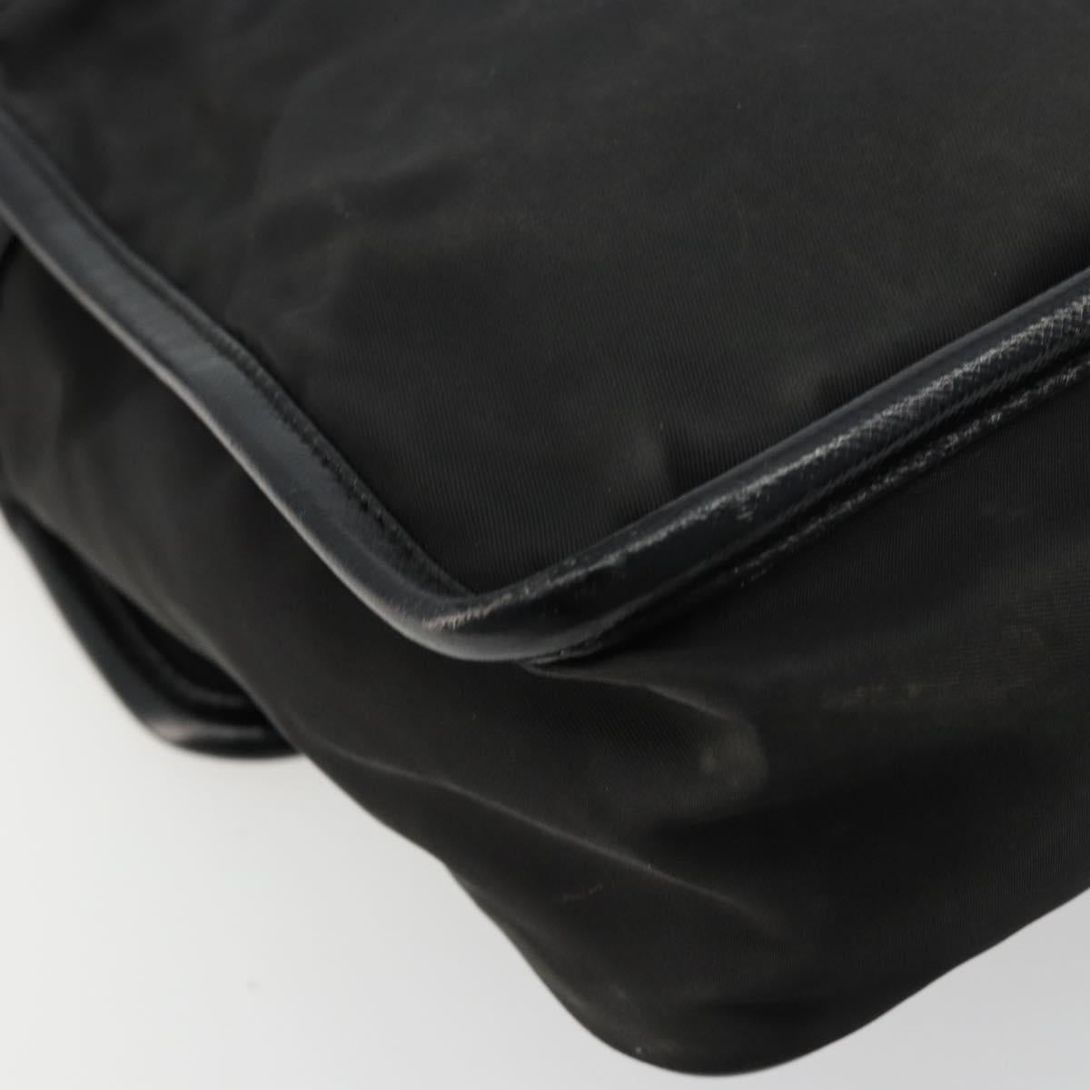PRADA Shoulder Bag Nylon Black Silver