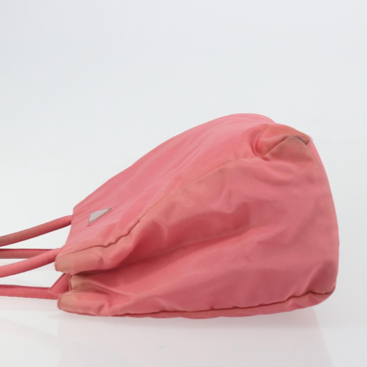 PRADA Hand Bag Nylon Pink Silver