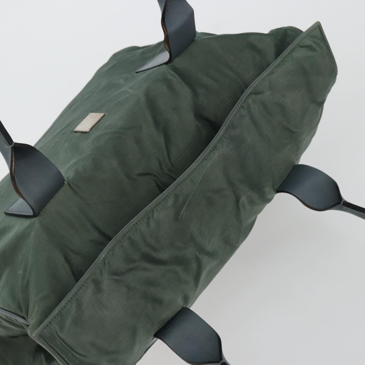 CELINE Tote Bag Nylon Green Silver