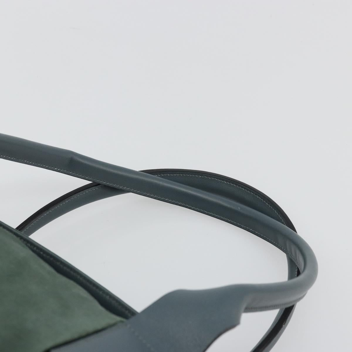 CELINE Tote Bag Nylon Green Silver